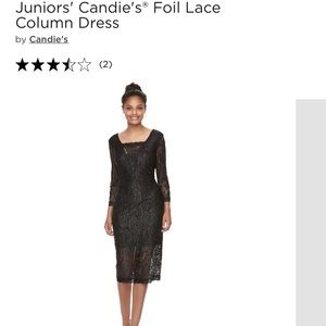 NWT Woman’s black Lace Candies dress size XS